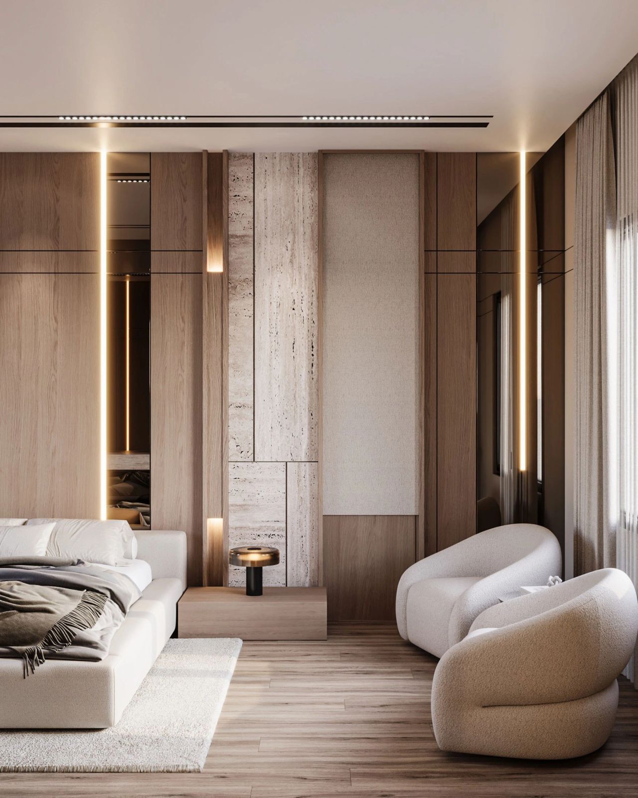 Travertine Bedroom Suite interior view 2